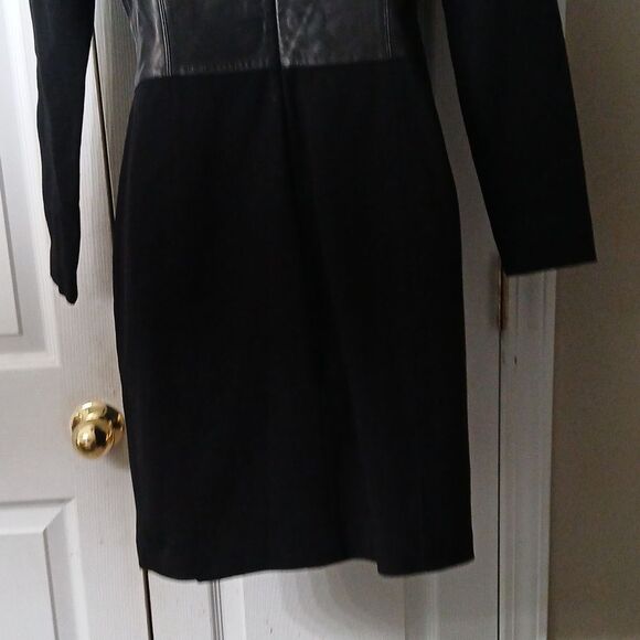 Antonio Melani Fine Black Leather Sexy night out Party Dress Sz 6 NWOT - Picture 5 of 10